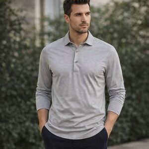 Luca Faloni Italy Silk Cotton Button Up Shirt Men's Large Luxury Casual